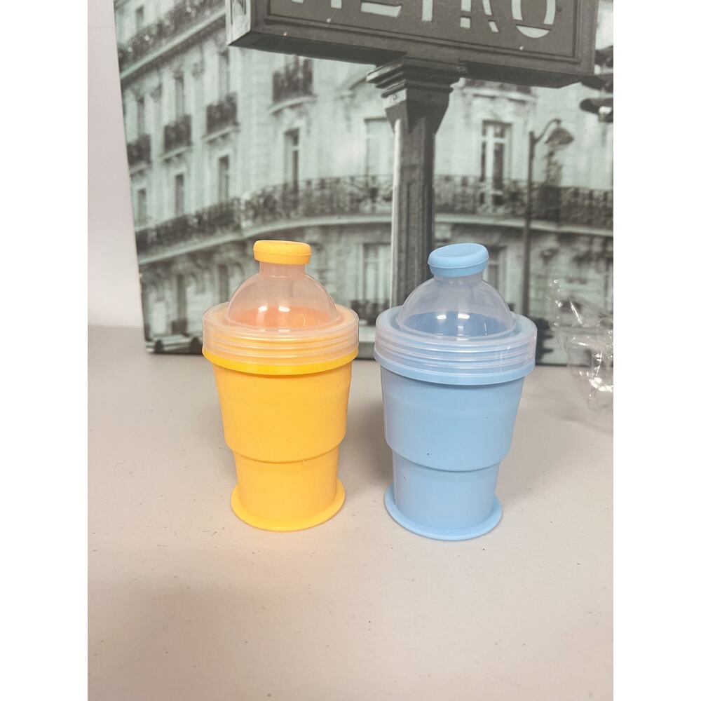 2Pcs  Collapsible Ice Ball Maker Cup with Straw, Silicone Ice Mold